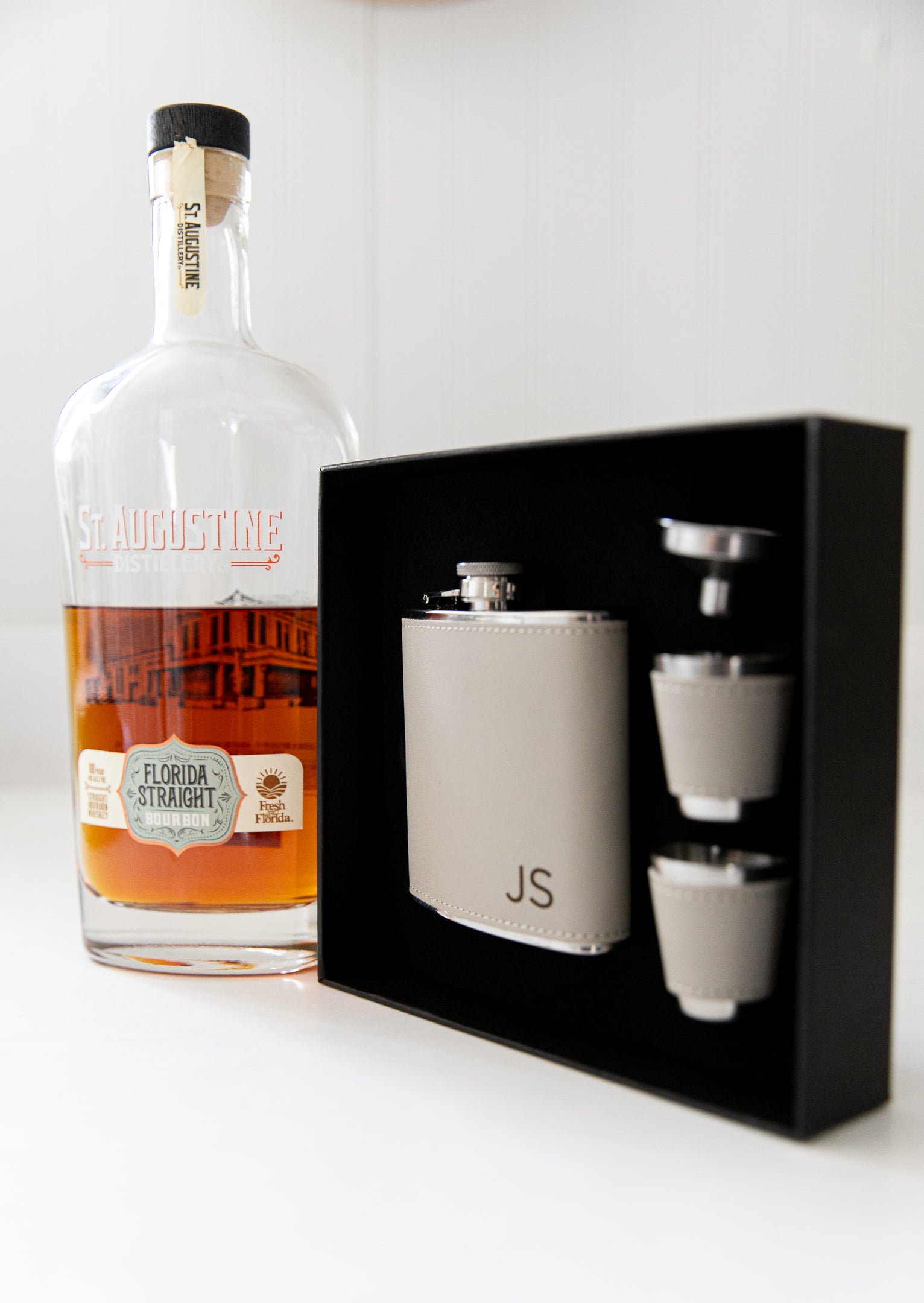 Monogram Flask Gift Set